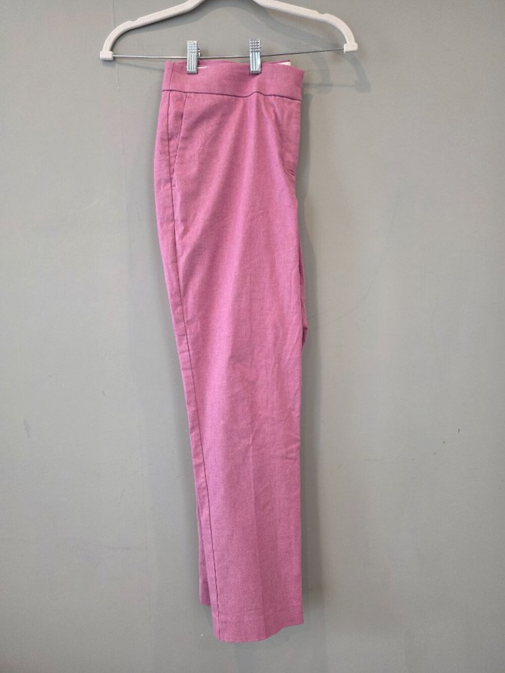 LOFT Purple Cotton Twill Pants Sz 10 Straight Leg Mid Rise Ankle Casual Work - Picture 5 of 6